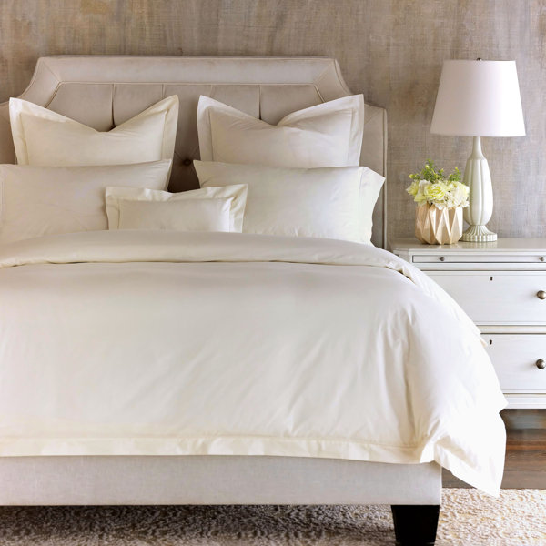 Housse De Couette Double En Percale De Coton égyptien - Couleur Prune, Qualité Hôtel - Ensemble Complet